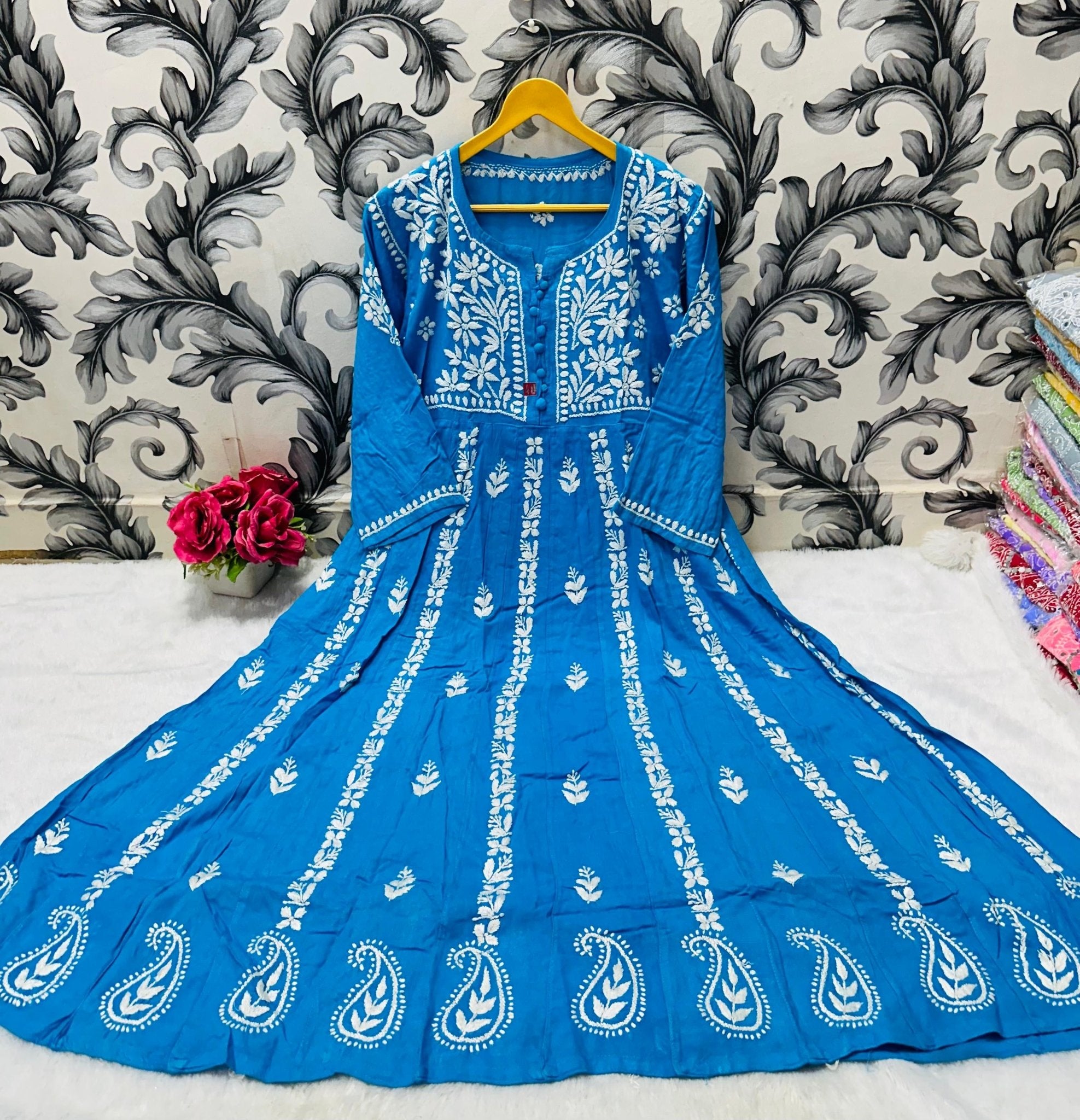 Pure Modal Cotton Frock - chikankariofficial