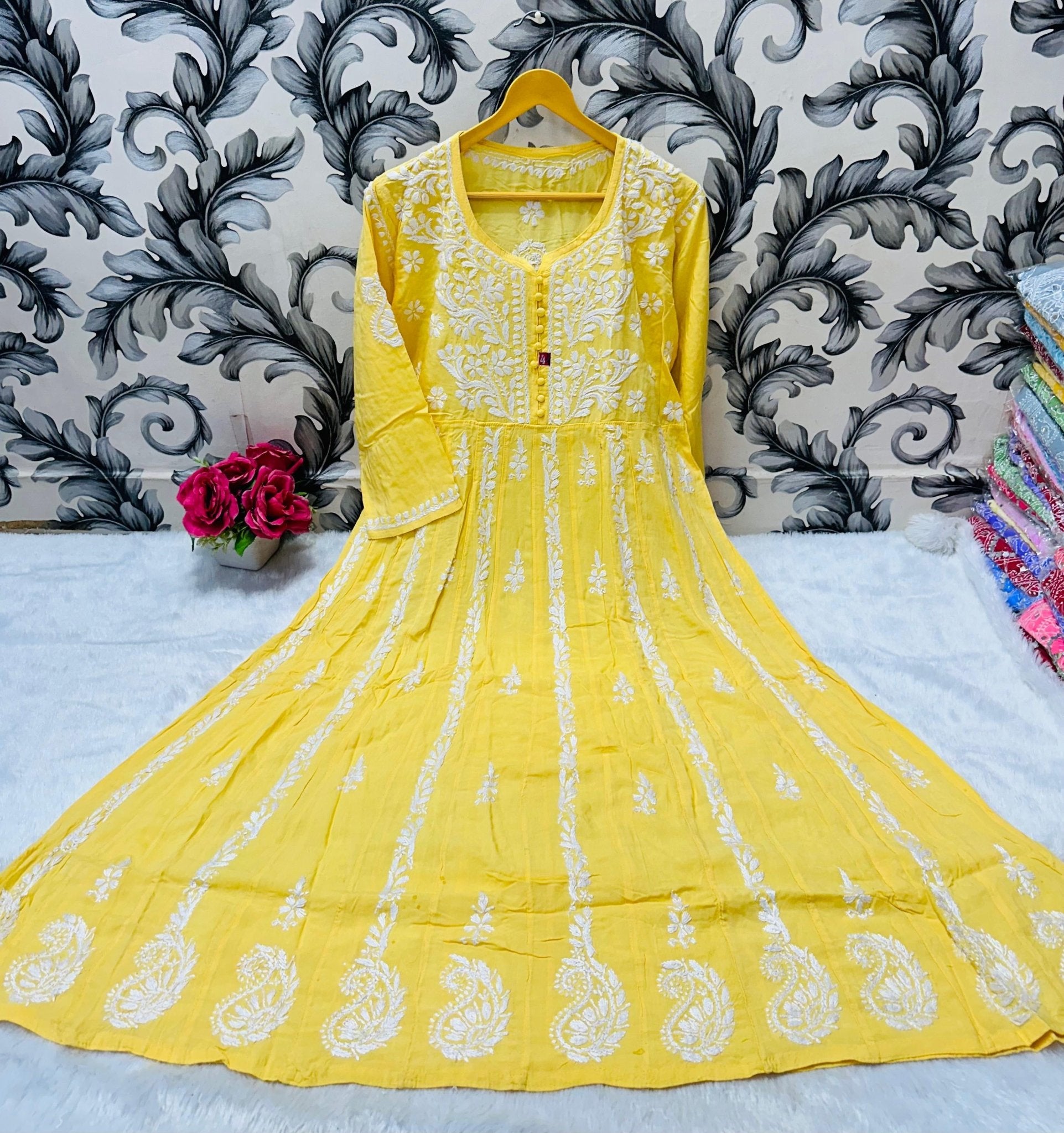 Pure Modal Cotton Frock - chikankariofficial