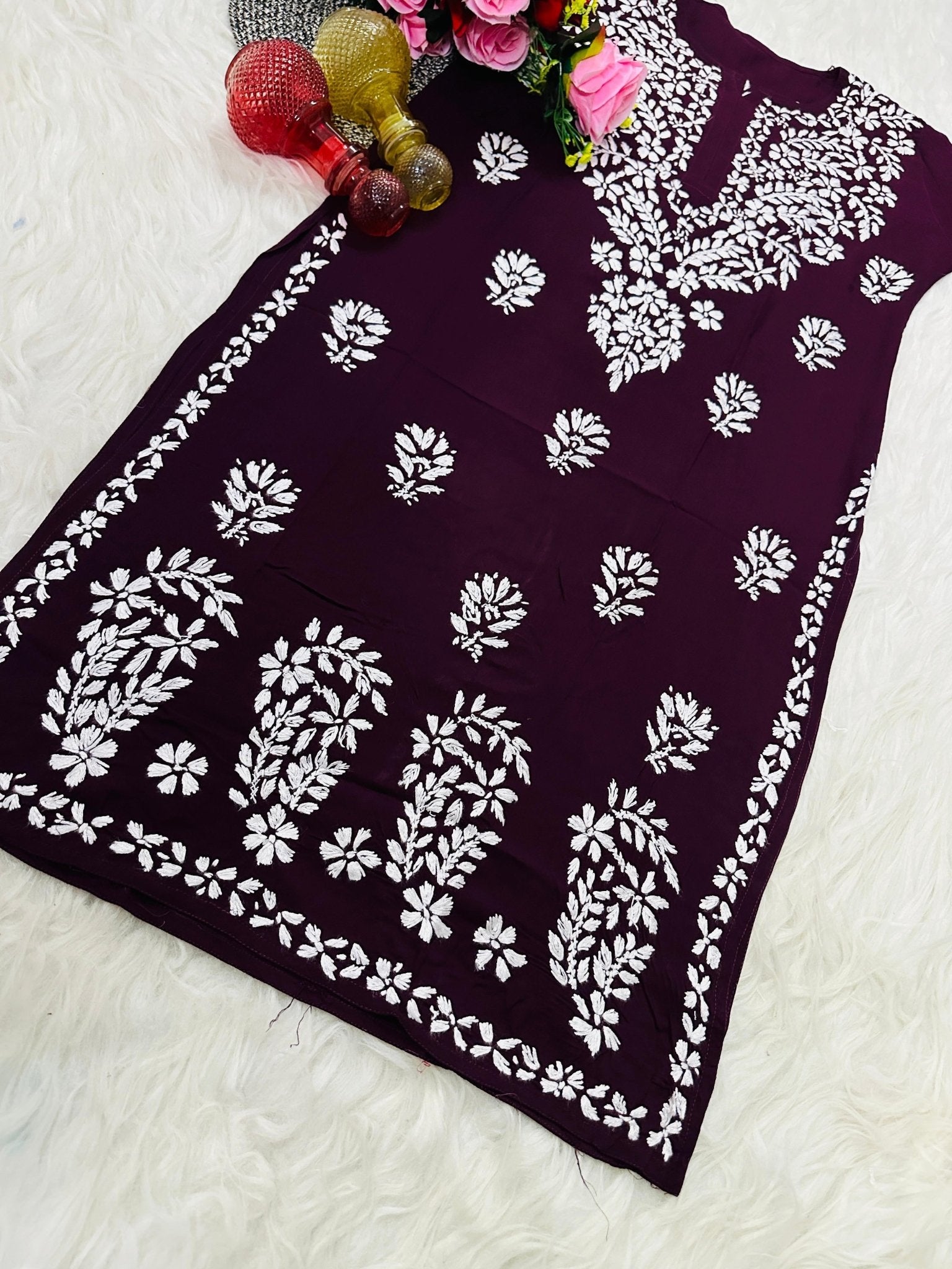 Pure Modal Quality embroidery Work - chikankariofficial