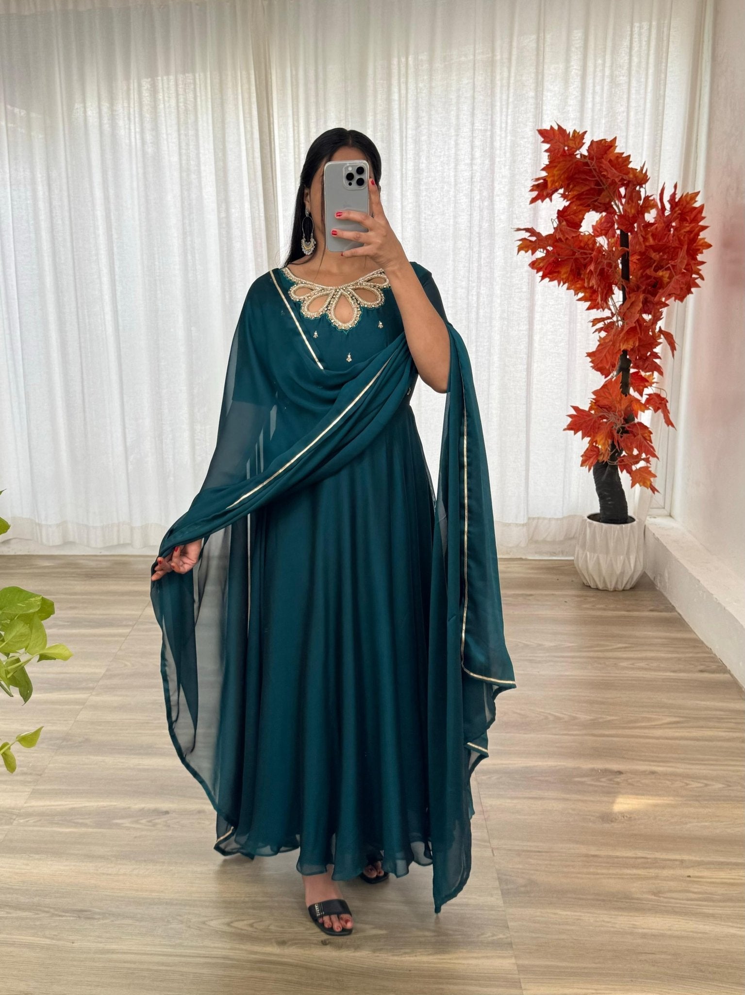 Rangoli Georgette Gown 3pc set