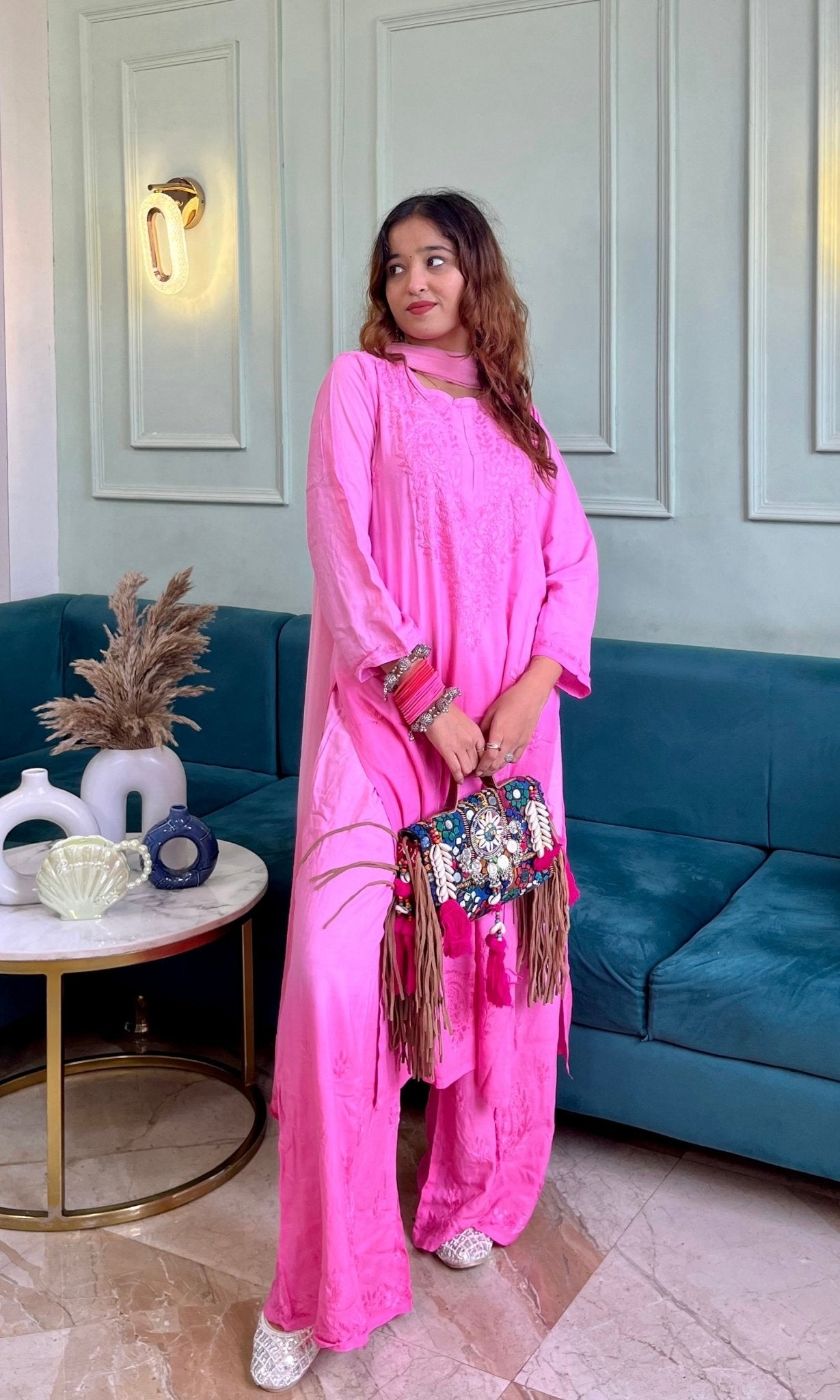 Rayon 3pc Chikankari Ombre Set (Manie Special) - chikankariofficial