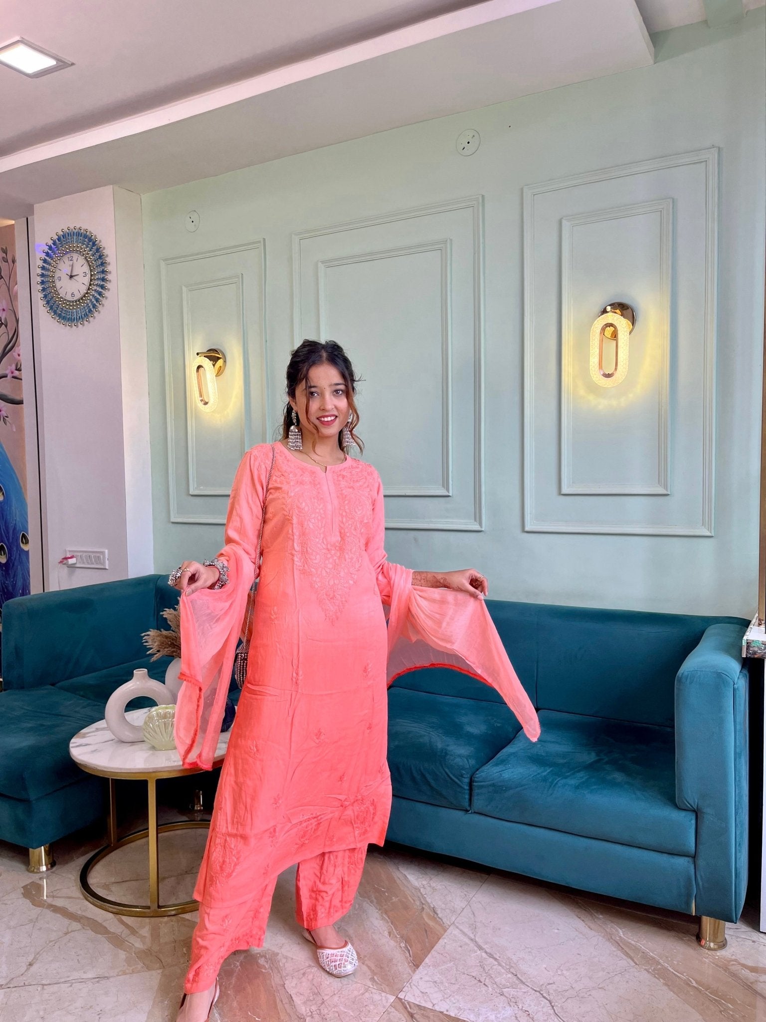 Rayon 3pc Chikankari Ombre Set (Manie Special) - chikankariofficial