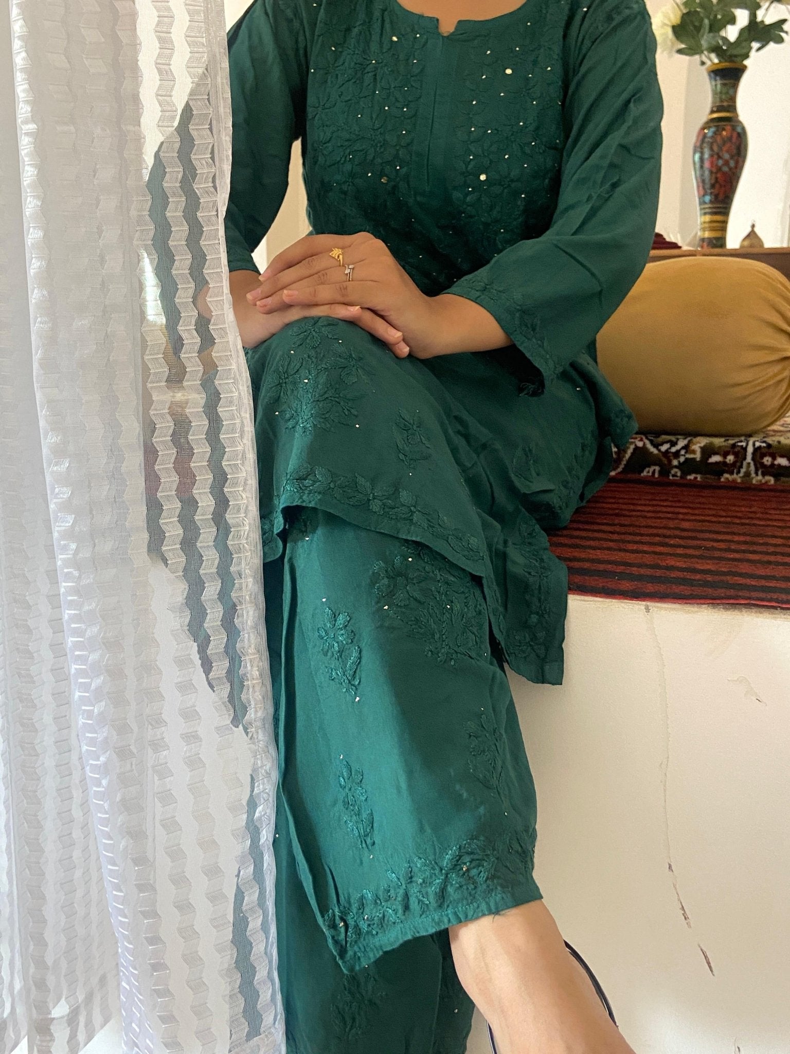 Rayon Beautiful Muqaish Set - chikankariofficial