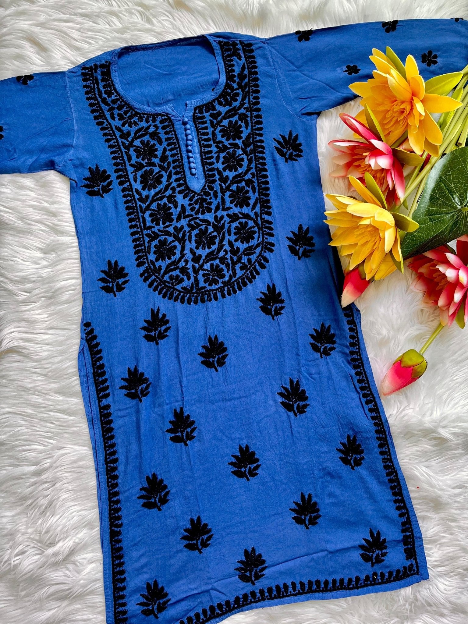 Rayon Dyeable Black Thread edition - chikankariofficial