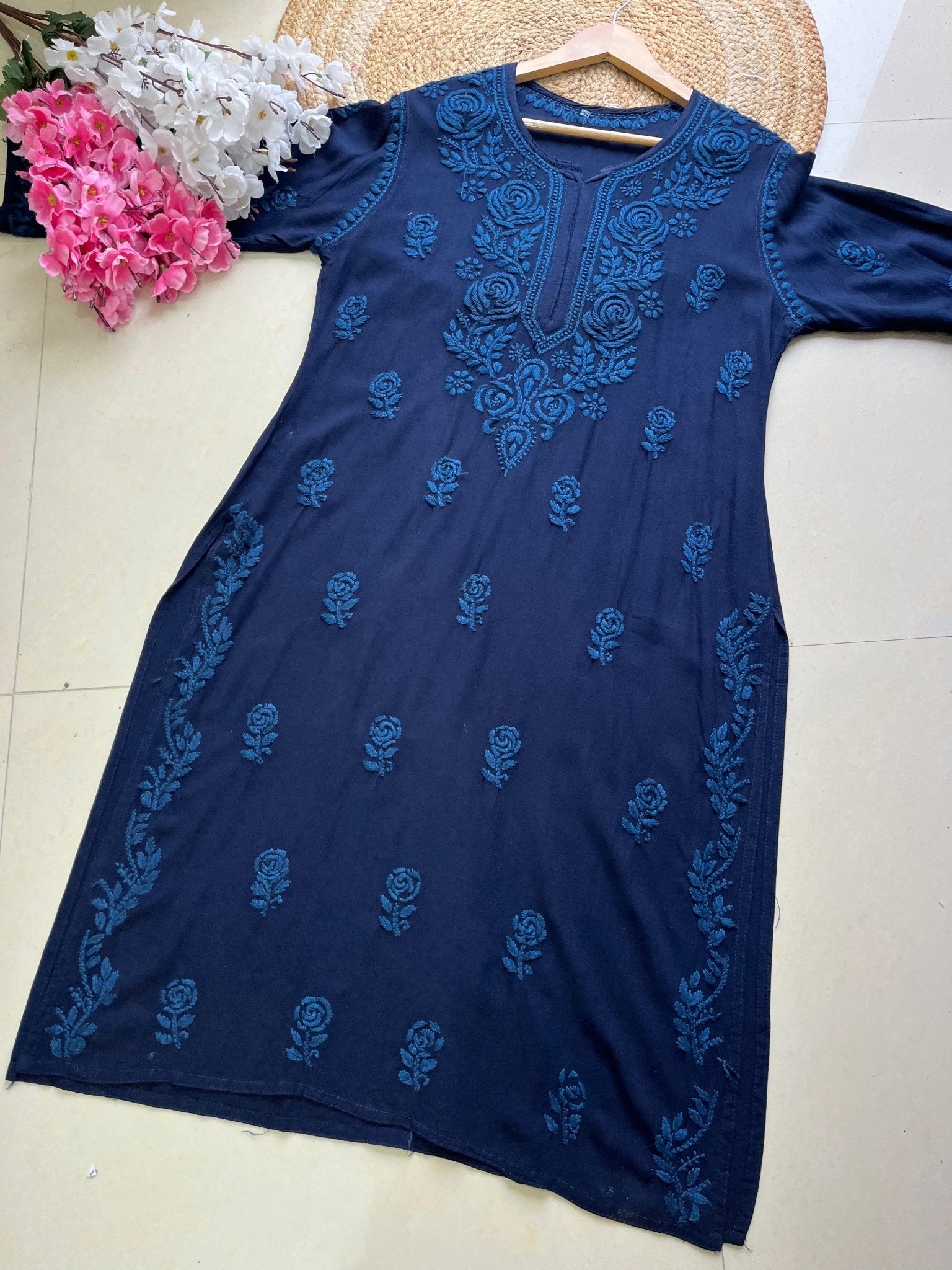 Rayon Dyed High quality kurta - chikankariofficial