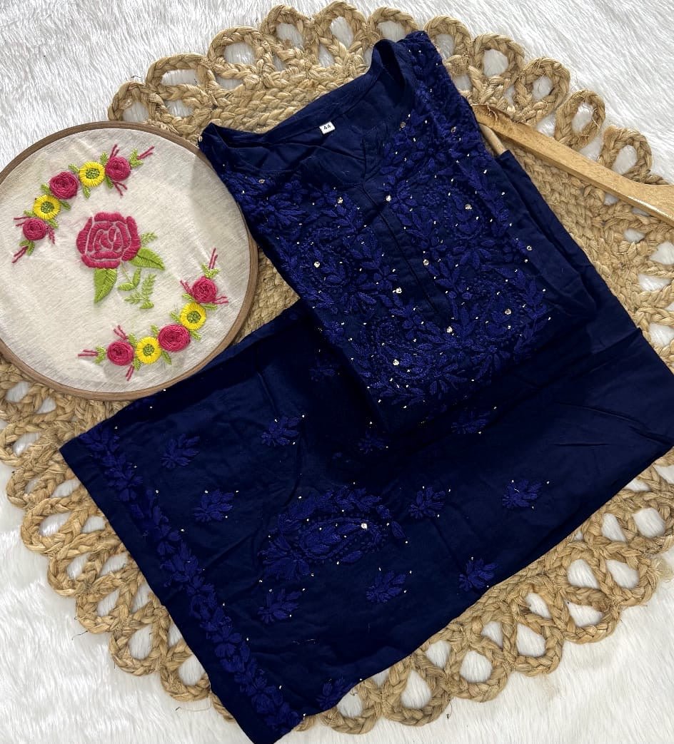 Rayon Muqaish Plazzo Combo - chikankariofficial