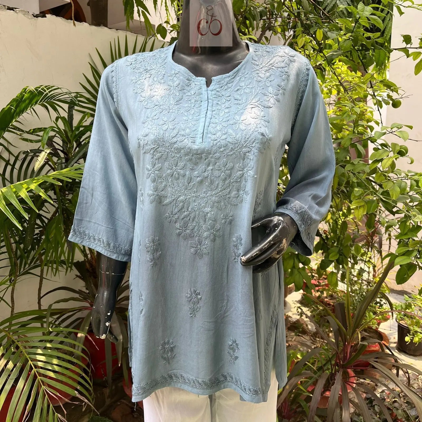 Rayon Ombre Short kuris - chikankariofficial