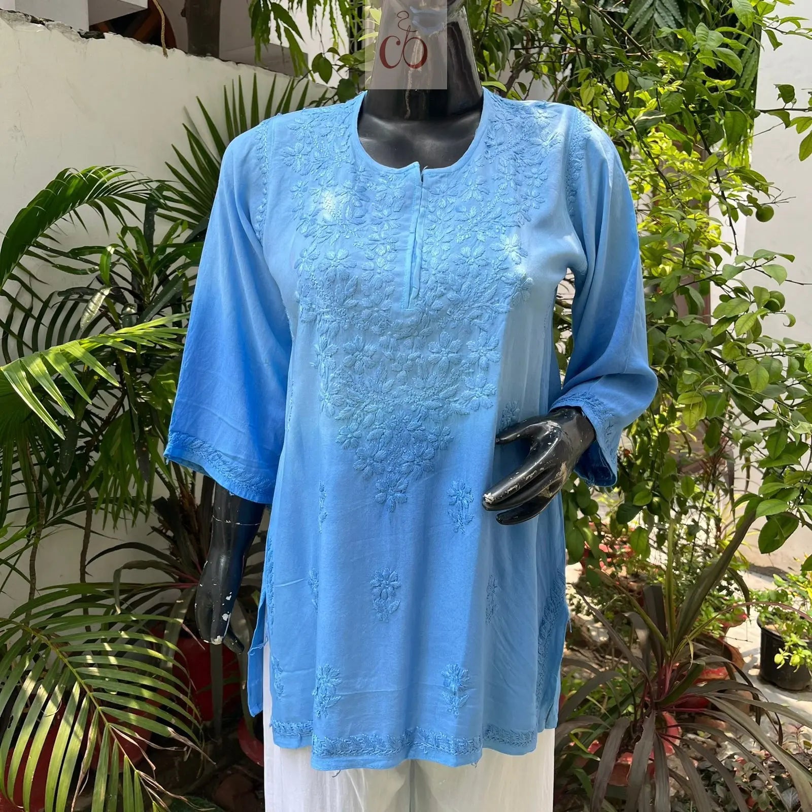 Rayon Ombre Short kuris - chikankariofficial