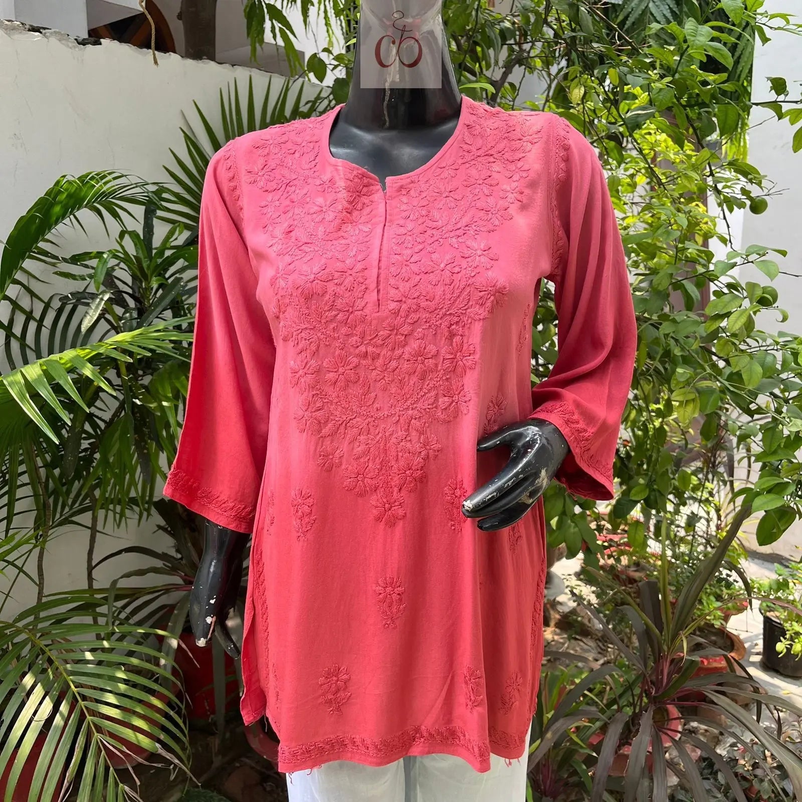 Rayon Ombre Short kuris - chikankariofficial