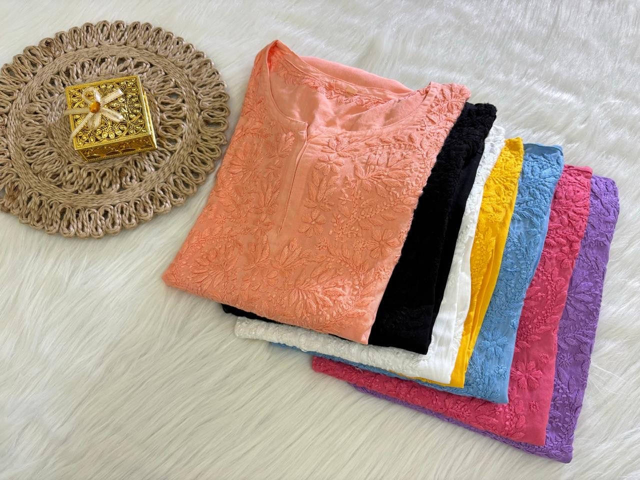 Rayon Short Elegant Soft Tops - chikankariofficial