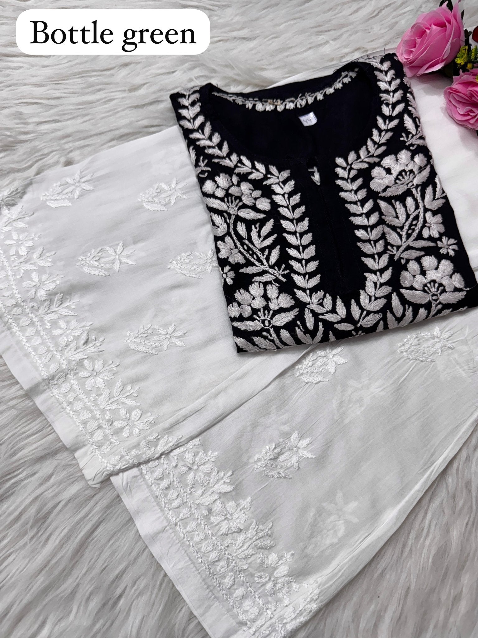 Rayon Soft Chikan ShortTop - chikankariofficial