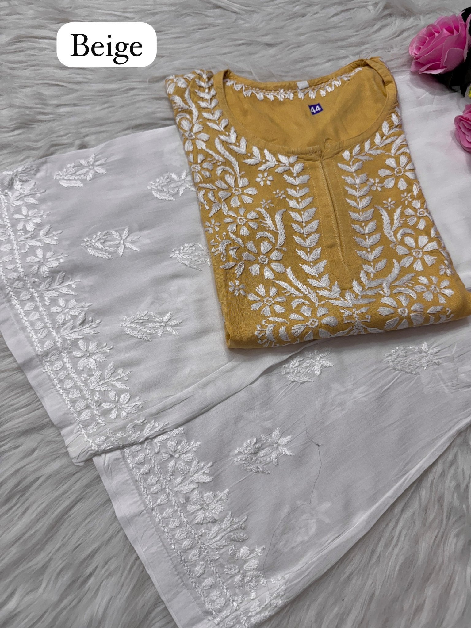 Rayon Soft Chikan ShortTop - chikankariofficial