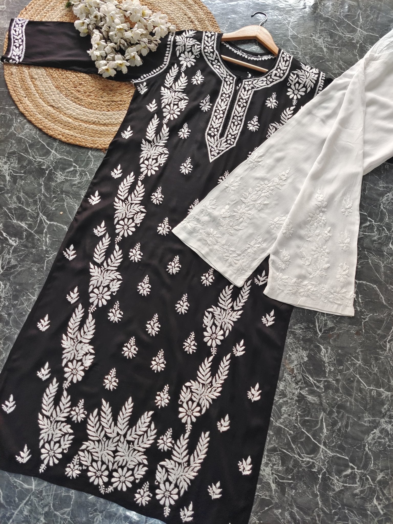 Riwayat Straight Fit Modal Kurti - chikankariofficial