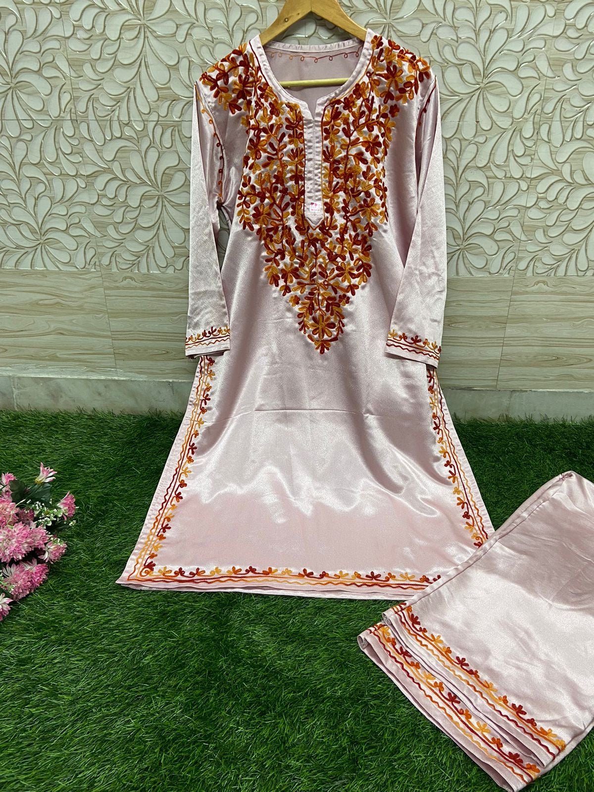 Sartin Winter special silky Plazzo Combo - chikankariofficial