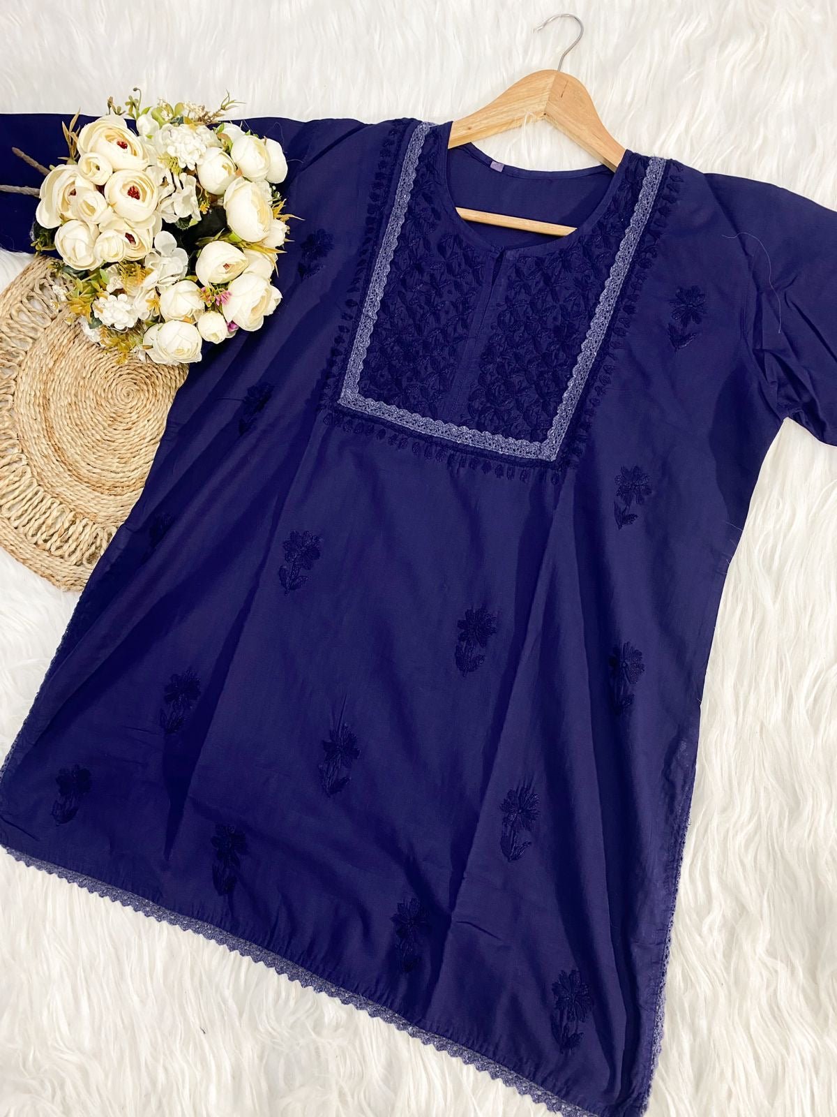 Short Dhoti Co ord Set - chikankariofficial