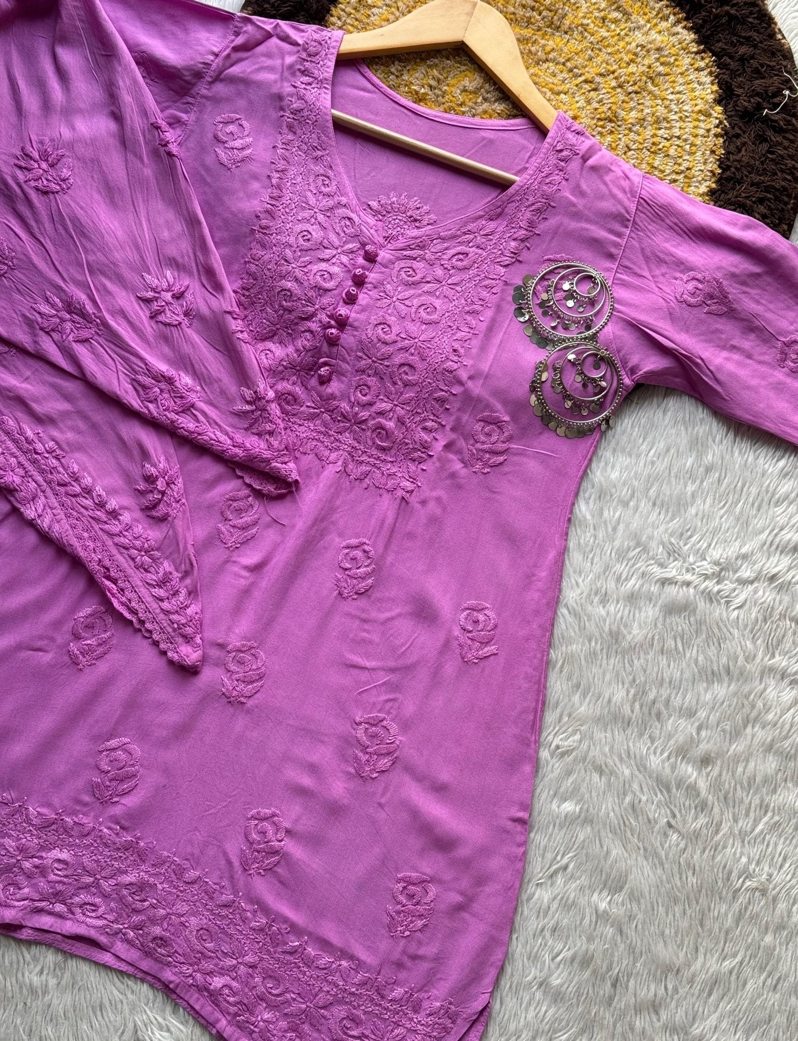 Short Kurta Dhoti Designed With modern Touch - chikankariofficial