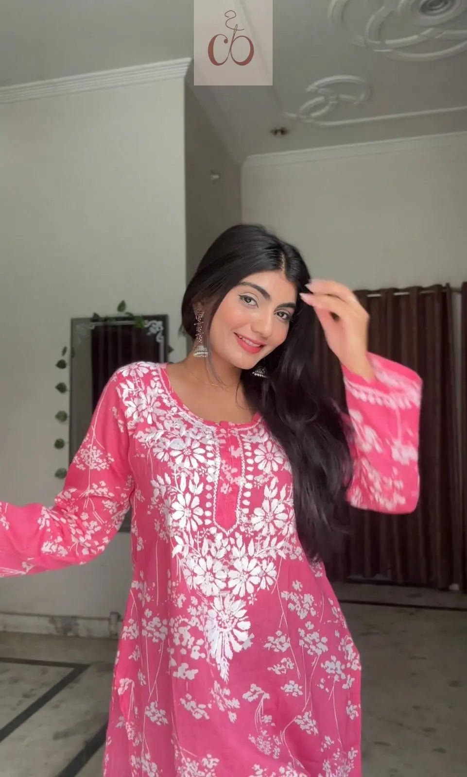 Short Summer Refresher Chikankari Top