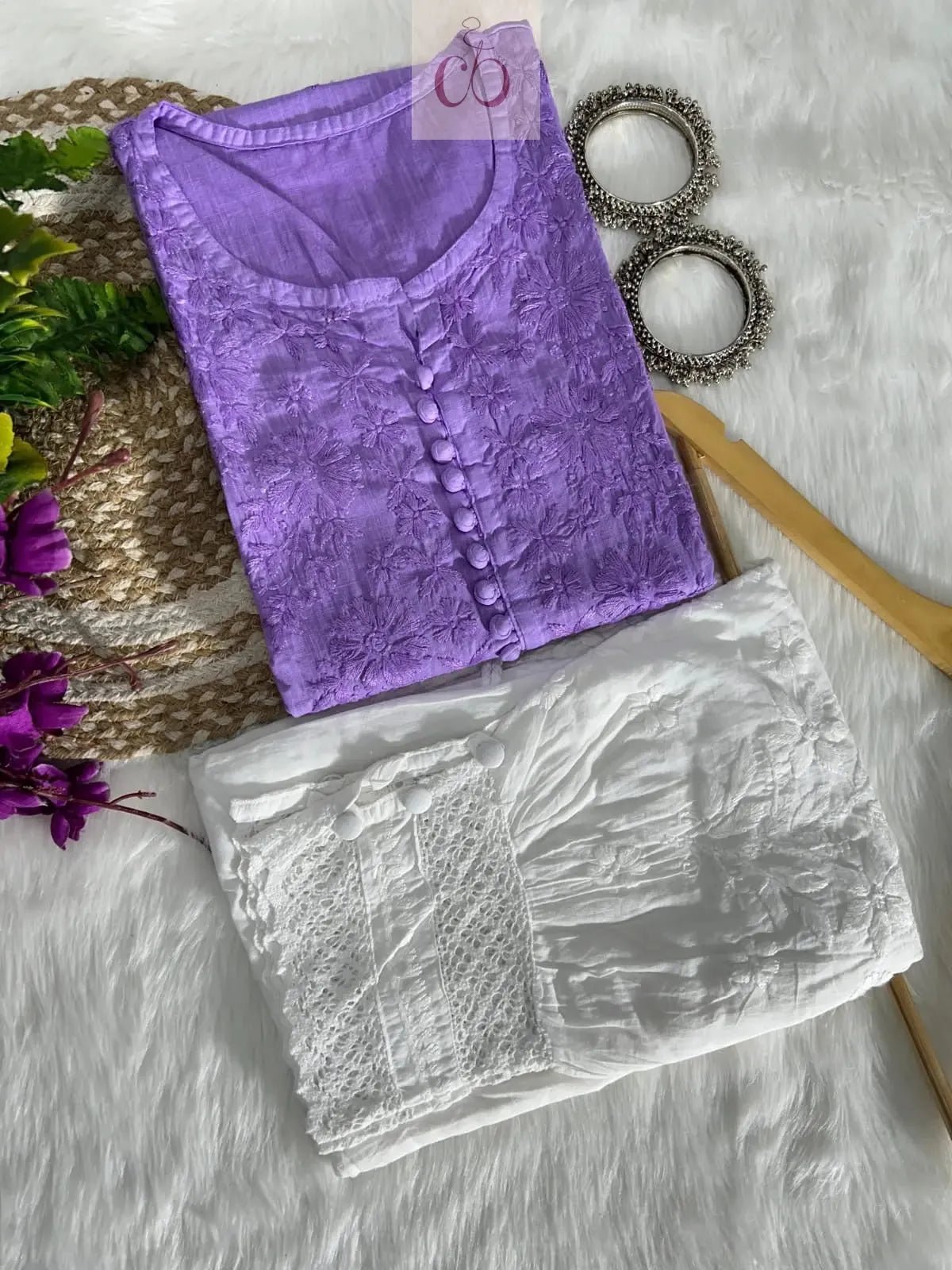 Slub Cotton Dyed Kurtis - chikankariofficial