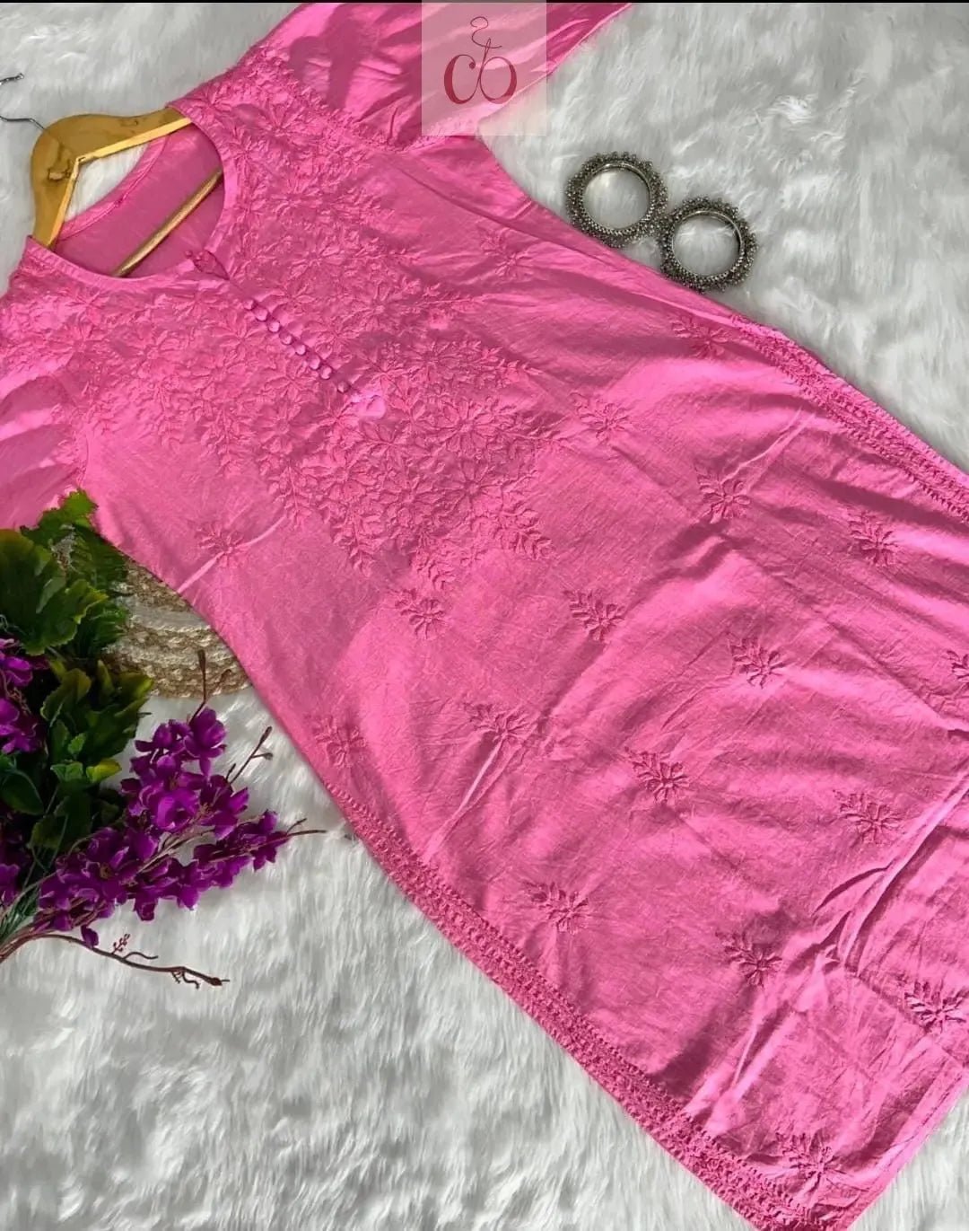 Slub Cotton Dyed Kurtis - chikankariofficial