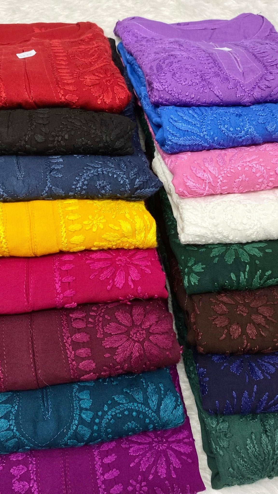 Small & Plus size Chikankari soft Rayon combo - chikankariofficial