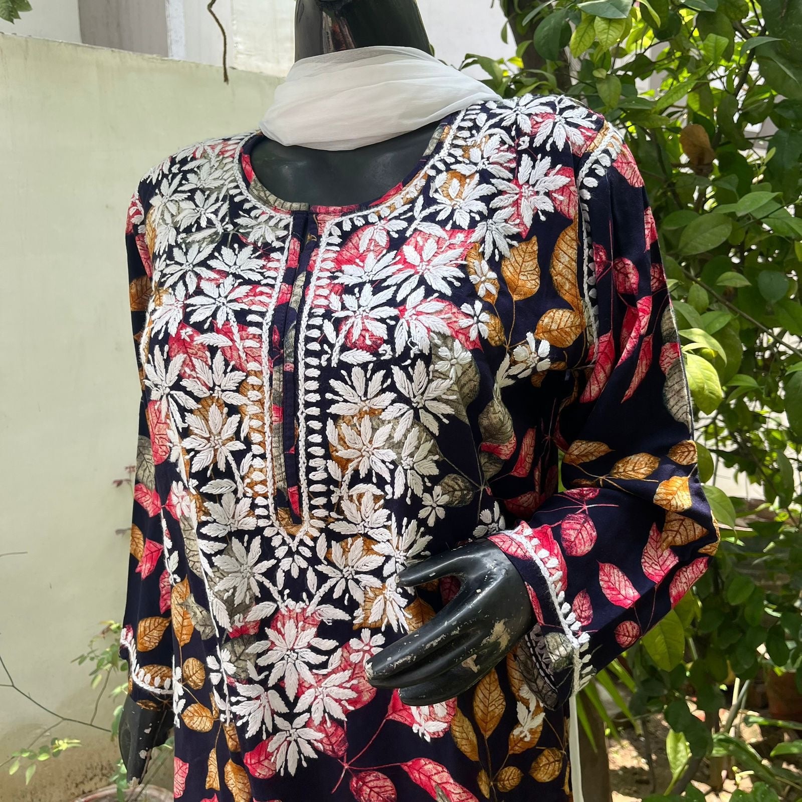 Straight Fit Rayon print kurtis - chikankariofficial