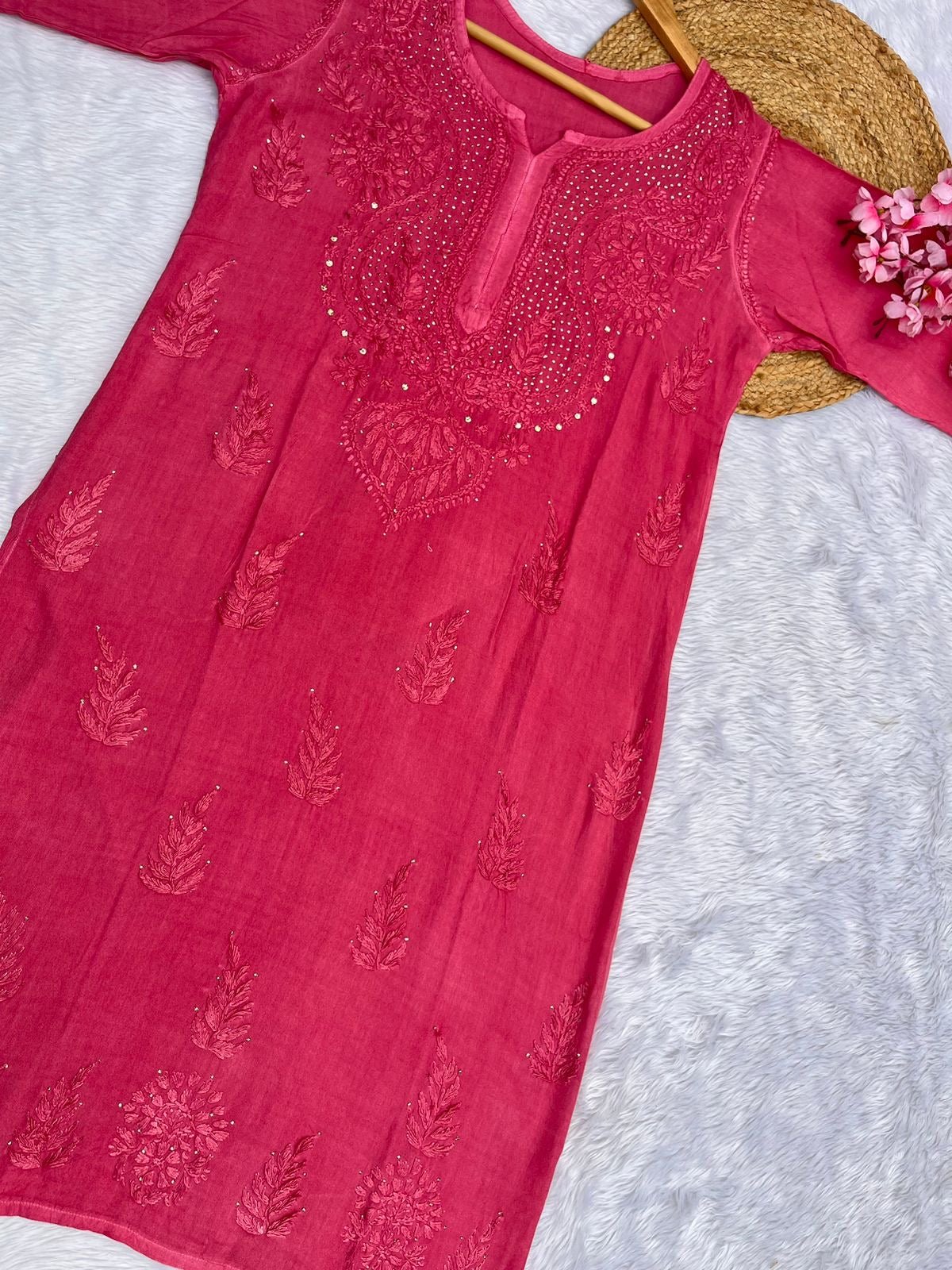 Super Soft Rayon Muqaish Chikankari - chikankariofficial