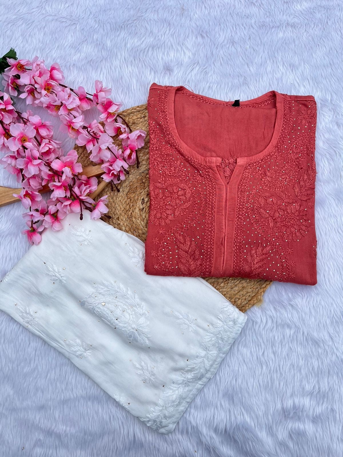 Super Soft Rayon Muqaish Chikankari - chikankariofficial