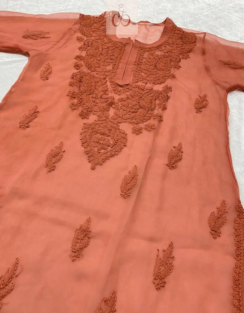 Tone to Tone Georgette Kurtis with inner