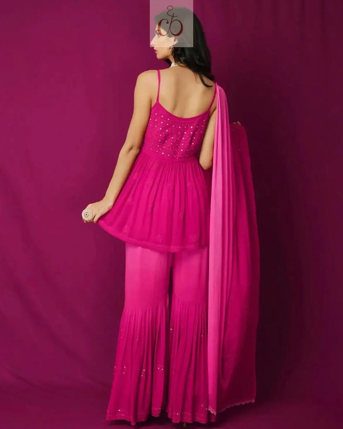 Viscose Set Plazzo Pair Luxe & Premium Edition - chikankariofficial