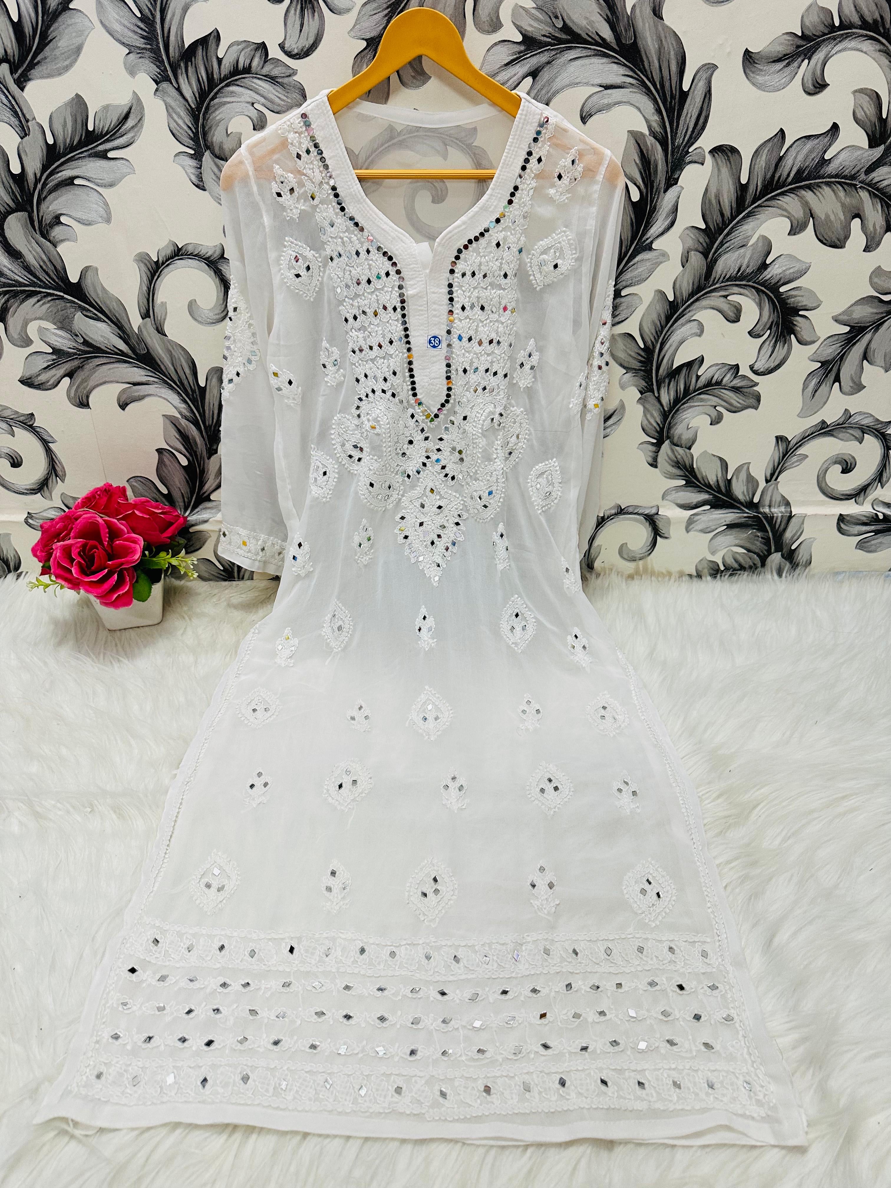 Heavy Gala Daman Mirror Kurta with inner