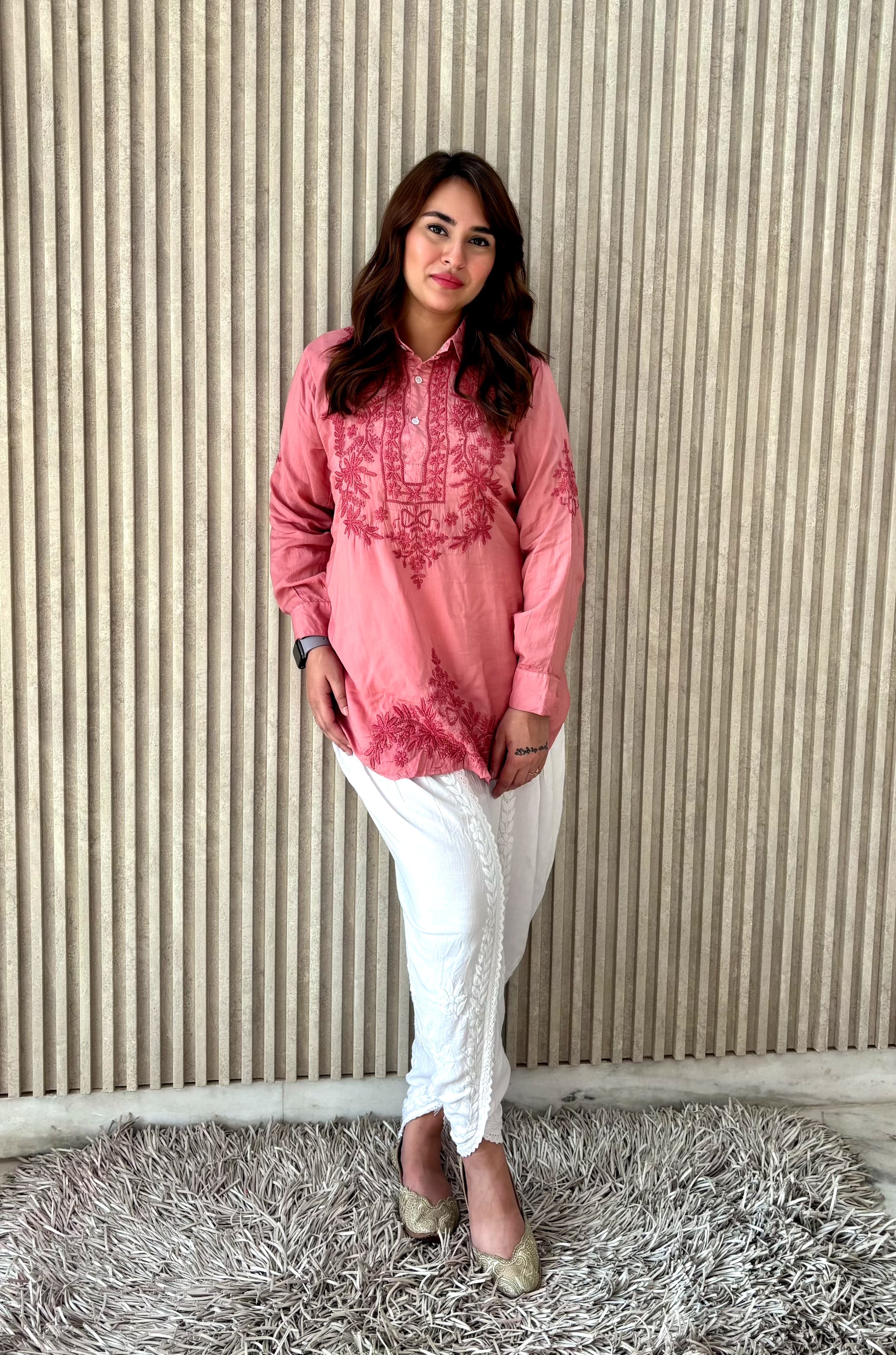 Anchor thread 3d Short Modal top With Dhoti combo