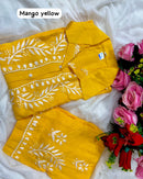 Modal Cotton Fine Embroidery Work Stylish Shirt Pant