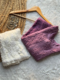 3d Rose Panel Viscose Kurta plazzo set