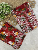 reyon printed A New Concept In reyon kurti with pant Set
