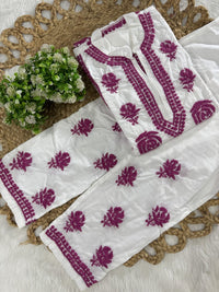 Mul Cotton Co-ord Set Short Kurta Pant