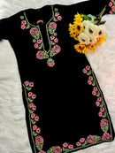 Sanya Floral Threaded Chikankari Kurta