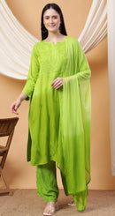 Rangrez Handcrafted Soft Rayon 3pc Ombre Set