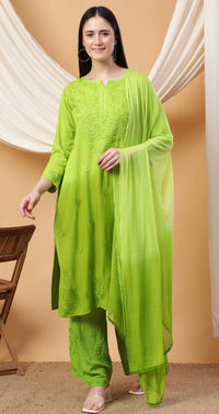 Rangrez Handcrafted Soft Rayon 3pc Ombre Set