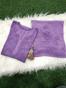 Anaya Rangin Chikankari 3d Work Handworked Set