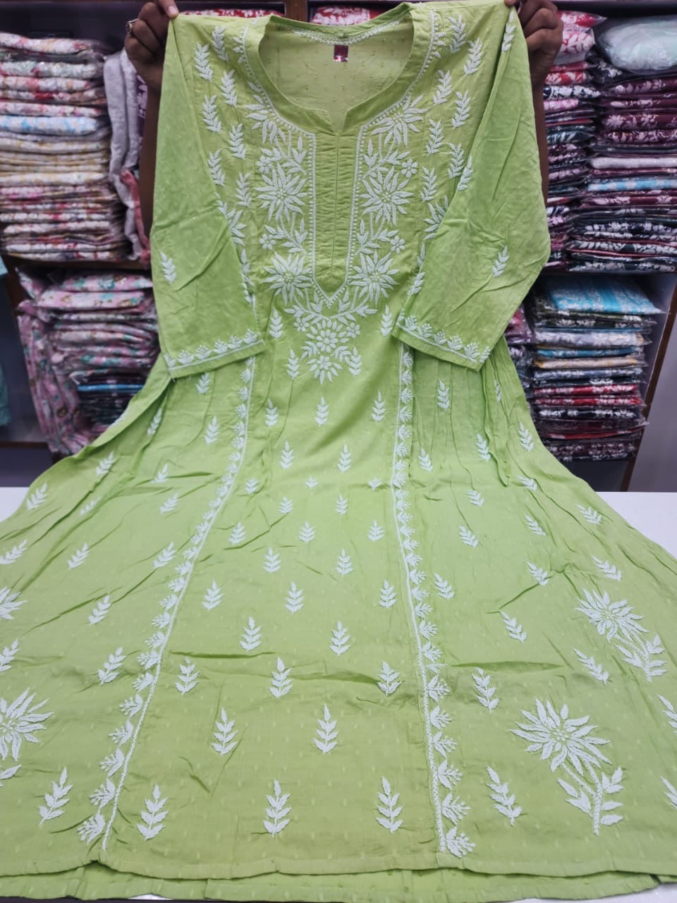 Mul Mul Dobi Cotton Plus Size Gown