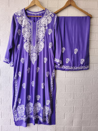 Stylish Crafted Chikankari heavy embroidered kurta Set