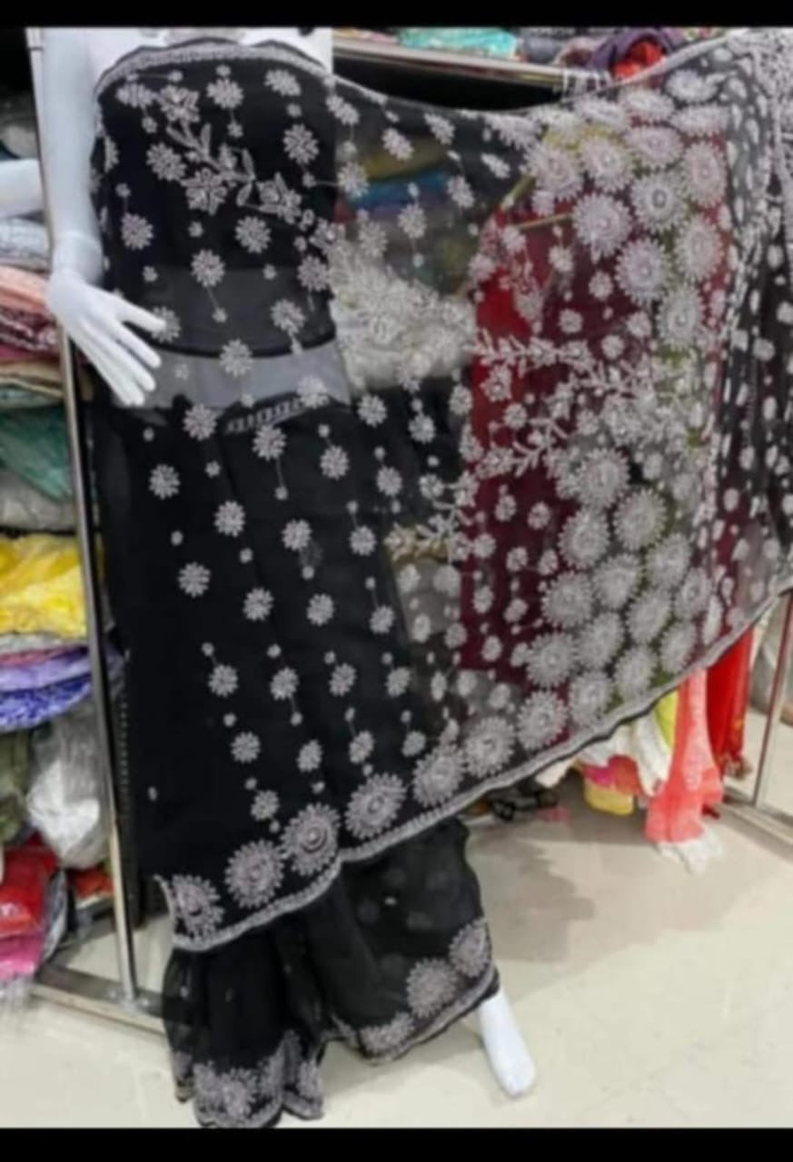 Buti Jalla palla georgette Saree with Blouse