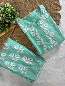 Afghani Concept Heavy embroidery chikankari combo