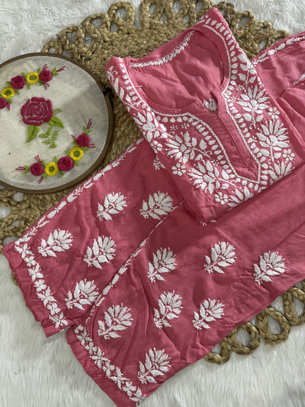 Rayon Short Kurta with pant