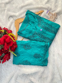 Soft Heavy tone to tone Rayon Handwork Combo