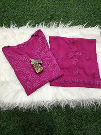 Anaya Rangin Chikankari 3d Work Handworked Set