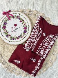 Zara Modal Cotton Embroidery Daman Combo