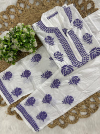 Mul Cotton Co-ord Set Short Kurta Pant