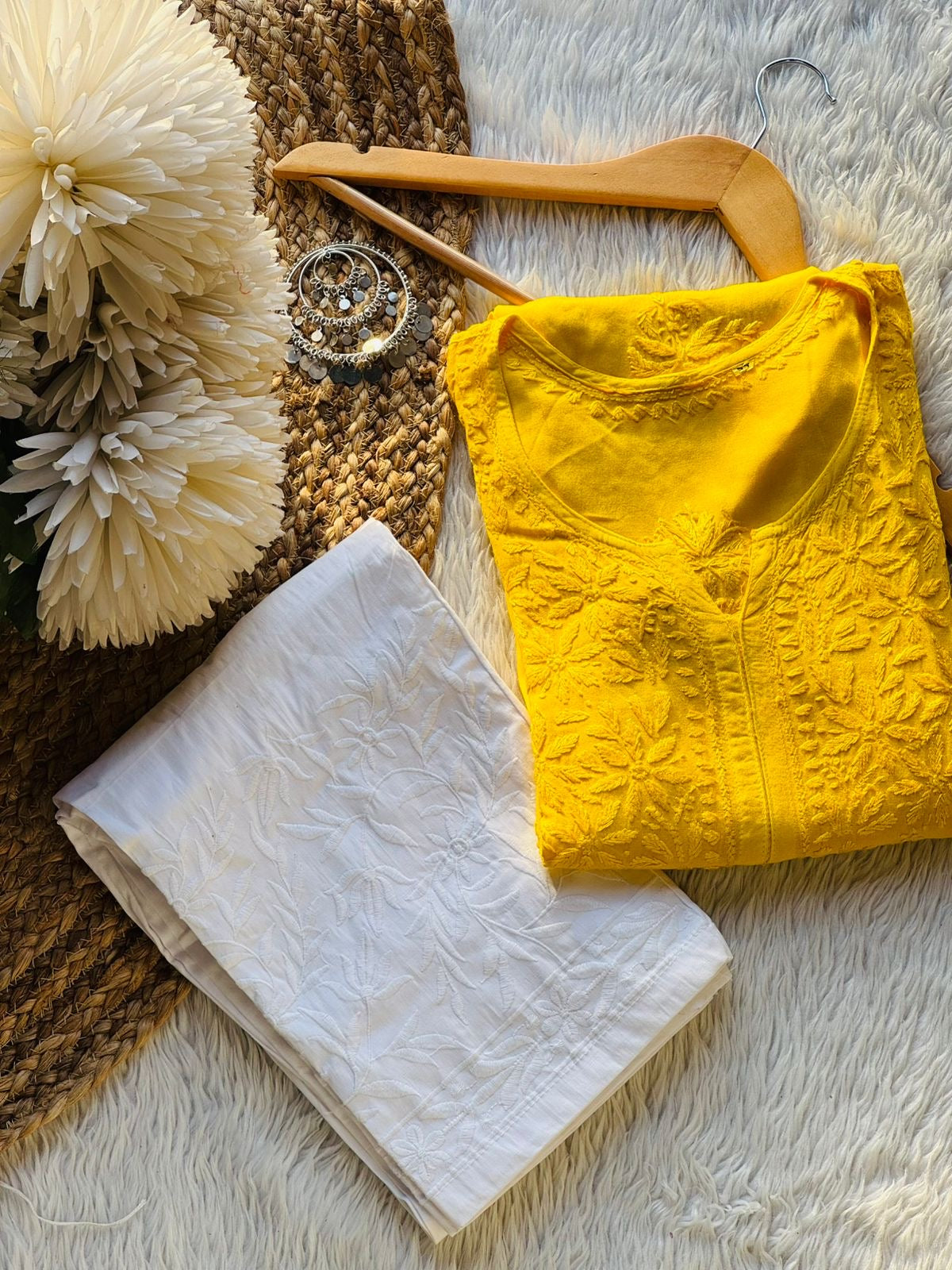 beautiful rose boota rayon kurti