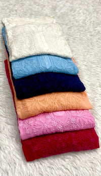 Viscose Handmade Embroidered chikankari